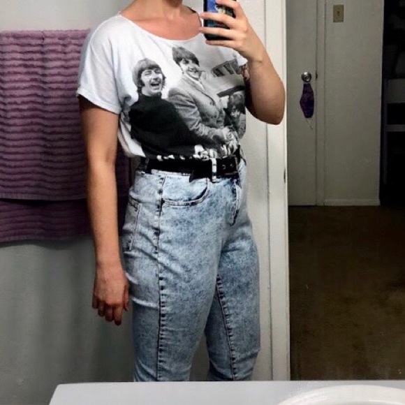 Acid wash 80s style jeans - Picture 4 of 4